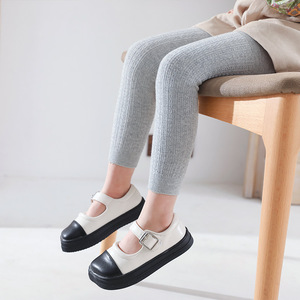 Yunshan primavera e autunno nove minuti in maglia di cotone per bambini leggings da bambina collant - Product Image 2