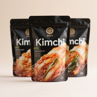 Pochette debout imprimée numérique de qualité alimentaire personnalisée cornichon stockage trois côté joint emballage sac Kimchi