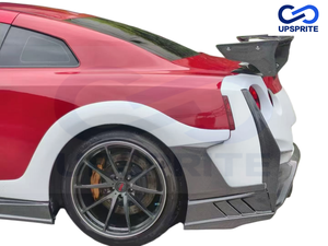 Pour <span class=keywords><strong>Nissan</strong></span> <span class=keywords><strong>GTR</strong></span> R35 2024, kit carrosserie JDM modifié et amélioré au style TOP-SECRET, avec pare-chocs, jupes latérales et capot en fibre de carbone partielle. - Product Image 6
