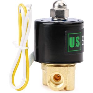 États-Unis Vanne solénoïde en laiton massif 1/4 po 110 V CA normalement fermée pour le contrôle de l'eau en Viton - Product Image 4