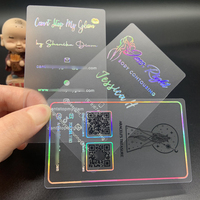Tarjeta de Visita Inteligente RFID NFC Programable de PVC Transparente con Logotipo Personalizado, Resistente al Agua