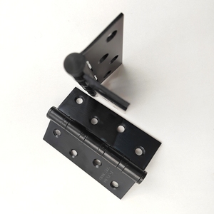 Charnière de porte de garage à roulement à billes à fermeture douce pour portes lourdes Charnières en acier inoxydable noir de 4" - Product Image 5