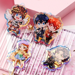 พวงกุญแจอะนิเมะแบบสั่งทำพวงกุญแจอะนิเมะแบบใสของขวัญอะคริลิกพิมพ์ลาย UV แบบโฮโลแกรมของขวัญราคาถูกพลาสติกสไตล์การ์ตูน - Product Image 5