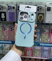 Coque hybride TPU PC pour iPhone 18 17 16 Pro Max avec support caméra métallique, charge magnétique sans fil, anti-traces de doigts et protection anti-chute
