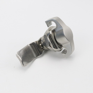 High Quality Silver Stainless Steel 1/4 Padlockable Industrial Electrical Cabinets <strong>Door</strong> Latch Wing <strong>Knob</strong> Quarter Turn Cam Padlock - Product Image 6