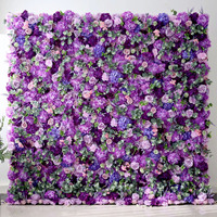 3D Rose anpassbare Hochzeits lieferant Blumen wand Hochzeits feier Dekoration rollen künstliche Blumen wand auf