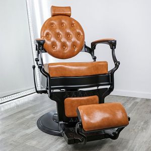 Sillón de Peluquería Hidráulico Clásico con Reposabrazos, Estilo Retro, para Salón de Belleza - Product Image 5