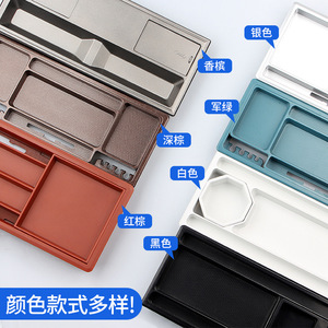 Office Desktop Plastic Cable Management Box Multi Functional USB Storage Organizer <b>Pen</b> Holder Rectangle Standing Type PP - Product Image 2