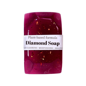 Jabón Artesanal en Barra con Forma de Diamante, Jabón Creativo con <span class=keywords><strong>Gemas</strong></span> para Baño, Limpiador e Hidratante, con Lámina de Oro Transparente y Aceites Esenciales en Oferta - Product Image 1