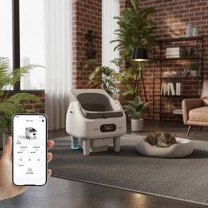 Caja de arena para gatos de fábrica, duradera y grande, para varios gatos. - Product Image 1