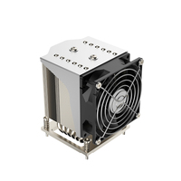 Solution de conception de dissipateur thermique d'ordinateur Xinhao aileron en aluminium 5 caloducs en cuivre avec ventilateur pour radiateur CPU de serveur de prise carrée LGA1700