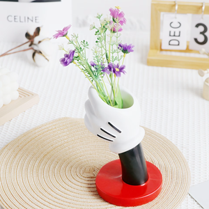 <span class=keywords><strong>Mickey</strong></span> tenant Vase ornement résine porte-stylo écologique créatif Pot de fleur maison à la mode personnalisé résine artisanat - Product Image 2
