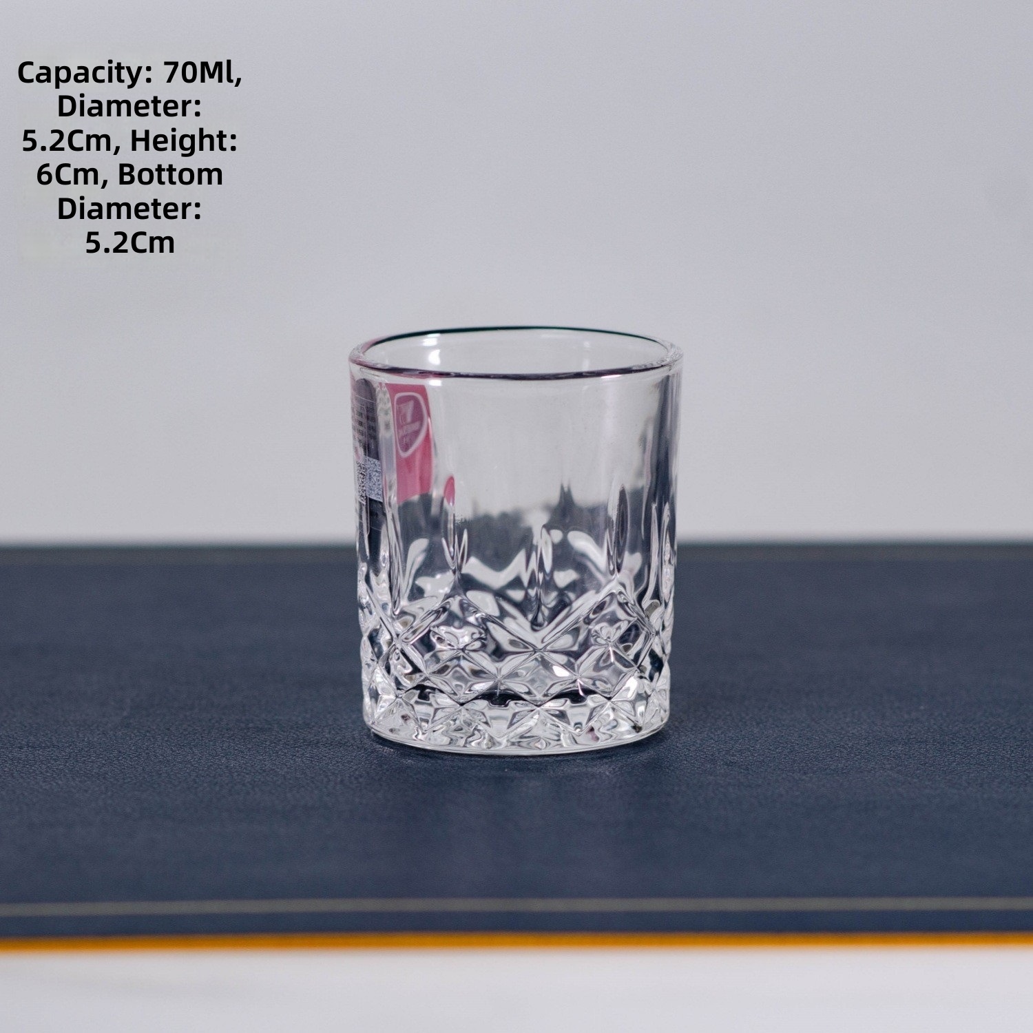 Starburst crystal shot glass 70ml