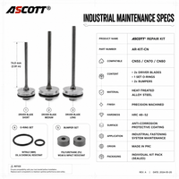 Kit de réparation pour cloueuse pneumatique SCOTT CN55 CN70 CN80, ensemble d'entretien d'outils industriels avec lame de tournevis et joint torique, vente en gros