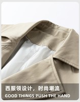Manteau Balmacaan pour homme 2025, trench-coat mi-long, mode, décoration à rivets, col à revers surdimensionné, veste longue, streetwear, vente en gros