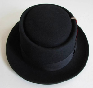 A111804 Chapeau Fedora en feutre 100% laine de haute qualité avec ruban et corde décoratifs, élégant chapeau de soirée formel - Product Image 6