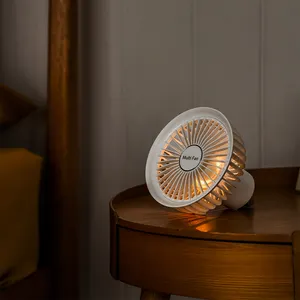 New Wireless Lamp Fans Usb Magnet Camping Lantern Fan With Led Lantern For Outdoor Tables