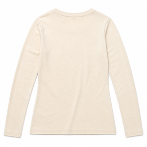 เสื้อยืดแขนยาวผู้หญิง คอกลม สีพื้น ทรงปกติ ผ้าฝ้ายเจอร์ซีย์ 100% สวมใส่สบายทุกฤดู ระบายอากาศได้ดี - Product Image 2