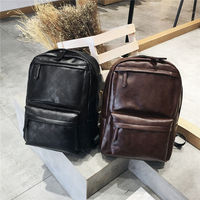 Sac à dos pour ordinateur portable en cuir PU imperméable de haute qualité à prix avantageux, vente en gros d'usine, logo personnalisé, sac à dos d'affaires, sac à dos d'école
