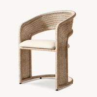 Chaises de maison de haute qualité meubles siège en tissu fauteuil de salle à manger en rotin