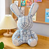 CHIQUE Adorable Lapin en Peluche Diamanté Brodé Personnalisable en Tissu Polyester Ultra Doux, Cadeau Anti-Stress pour Enfants