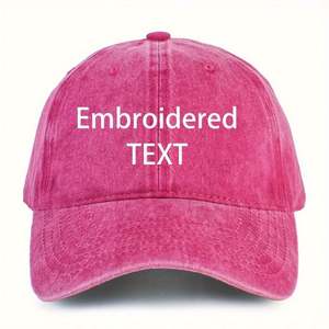 Gorra de Béisbol Personalizada con Bordado, Estilo Vintage, Color Rojo Lavado, Ajustable, de Algodón con Texto Blanco, para Fiestas, Viajes y Eventos - Product Image 2