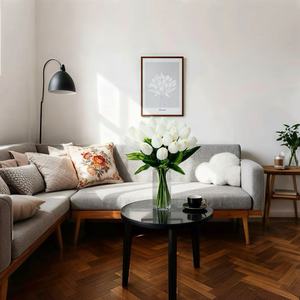 <span class=keywords><strong>Tulipanes</strong></span> Artificiales de Tacto Real, <span class=keywords><strong>Flores</strong></span> Artificiales de PU de 13.5 Pulgadas, Tallos de Tulipán para Bodas, Festivales y Decoración del Hogar - Product Image 2