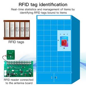 <span class=keywords><strong>Casier</strong></span> de téléphone intelligent extérieur avec reconnaissance RFID du visage et des empreintes digitales Rangement des serrures d'armoire assemblées - Product Image 4