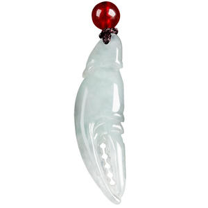 Colgante de Jade Natural con Forma de Pinzas de Cangrejo, Elegante y Bonito, para Hombre y Mujer, Jade al por Mayor DW49 - Product Image 1
