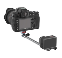 Adaptateur de vis en aluminium étanche 1/4 pour montage à trois griffes GoPro avec anneau de verrouillage et coussinet en silicone pour caméra d'action Insta360 DJI