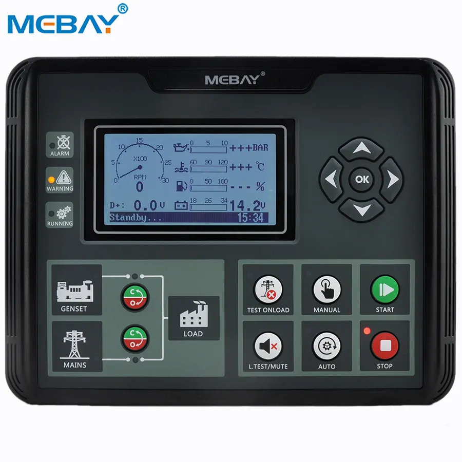 Mebay ECU Engine AMF Genset Controller DC52C CAN Port Built-in J1939 Protocol