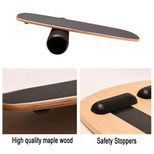 Vente en gros de rouleau en bois Yoga plaque d'équilibrage conseil torsion Fitness Surf planche d'équilibre en bois - Product Image 2