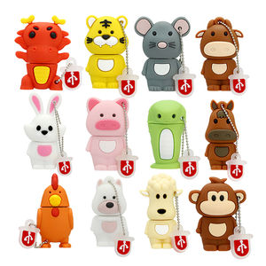 2D 3D PVC hewan kartun gagak lucu Chook kelinci bebek singa kucing USB Flash Drive 8GB pendrive <span class=keywords><strong>Promo</strong></span> hadiah tongkat - Product Image 6