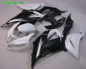 Cuerpo de ABS Kit para <span class=keywords><strong>Kawasaki</strong></span> <span class=keywords><strong>ZX</strong></span>-<span class=keywords><strong>6R</strong></span> 2013, <span class=keywords><strong>2014</strong></span>, 2015, 2016, 2017, 2018 <span class=keywords><strong>ZX</strong></span> <span class=keywords><strong>6R</strong></span> 636 ZX636 <span class=keywords><strong>ZX</strong></span>-636 ZX6R blanco negro de la motocicleta carenado - Product Image 1
