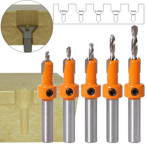 5PCS HSS 8mm Countersink Drill Bits Durable Bright Finish Round Shank <b>Chamfer</b> Countersunk Screw Hole Drilling <b>Tools</b> - Product Image 2