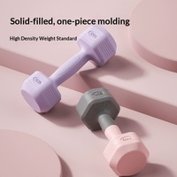 Ensemble d'haltères en ciment, haltères hexagonaux avec revêtement antidérapant anti-roulement pour la musculation à domicile, entraînement de force, fitness, durable