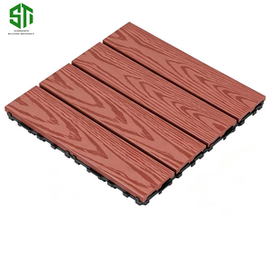 Pavimento per Terrazza e <span class=keywords><strong>Giardino</strong></span> in Legno-Plastica Impermeabile e Resistente all'Umidità, Autoinstallante <span class=keywords><strong>con</strong></span> Design Moderno - Product Image 4