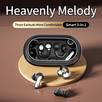Écouteurs TWS à clip d'oreille JL ANC/ENC à réduction de bruit, étanches IPX5, contrôle tactile, pour casque de jeu avec amplification des basses 6.0 et lampe torche
