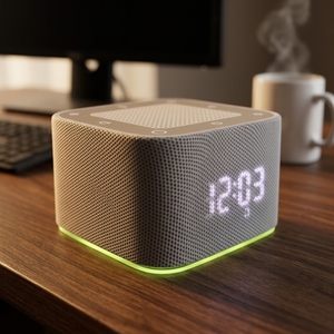 Appareil électronique d'aide au sommeil avec réglage séparé des aigus et des basses, rechargeable, machine à sons naturels (<span class=keywords><strong>pluie</strong></span>, océan, bruit <span class=keywords><strong>de</strong></span> ventilateur) - Product Image 1