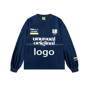 Nouveau T-shirt à manches longues pour homme, design vintage, jersey neutre, streetwear haut de gamme, logo personnalisé, collection printemps 2026 - Product Image 1