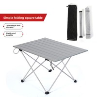 Table rectangulaire pliante tactique pour pique-nique, camping en plein air, barbecue - Portable, légère, durable, utilisable pour ordinateur et assiette