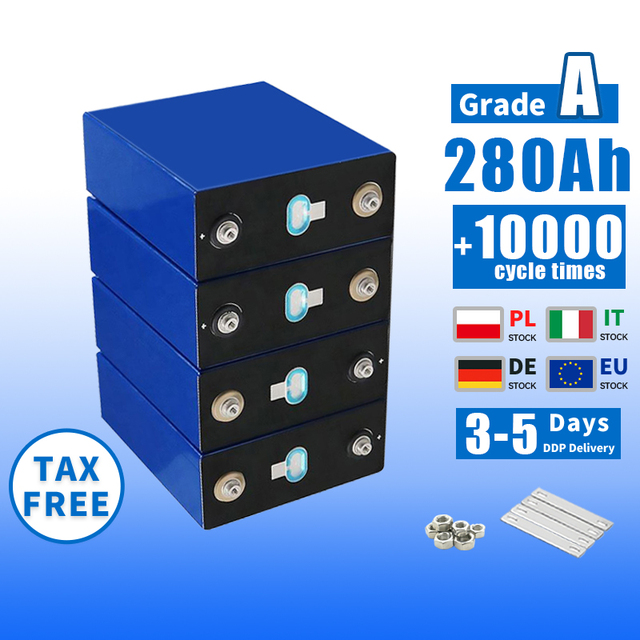 Grade a CATL 3.2V 280Ah LiFePO4 Battery Cell 230Ah 304Ah 314Ah 320Ah 340Ah Prismatic Lithium Ion for Solar Home Storage ESS EV