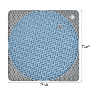 USSE Silicone <b>Trivets</b> Honeycomb Heat Insulation Mats Hot Pot Holders Drying Mat Heat Resistant to 440 Degree F - Product Image 6