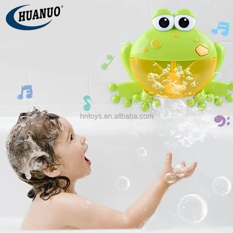 Giocattolo per il Bagno a Batteria a Forma di Rana Cartoon, Macchina per Bolle, Giocattoli per Vasca da Bagno e Doccia per Bambini