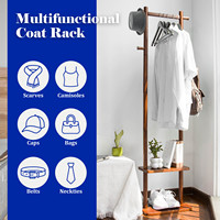 Porte-manteau en bois sur pied avec étagère, personnalisable avec logo, pour entrée, vente en gros fabricant