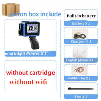 Printer Inkjet Mini Yaomatec 12.7mm untuk Tanggal, Nomor Batch, Kode QR, Kode Batang, Logo, Printer Portabel Genggam untuk Plastik