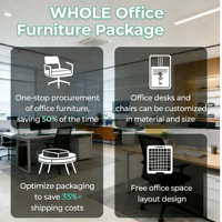 Table de bureau intégrée de direction, style moderne et luxueux, en bois, ergonomique, écologique, fabrication directe usine OEM ODM