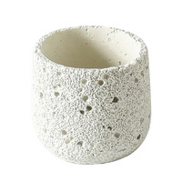 Pot de fleurs en ciment de style nordique Shengyu, design en roche volcanique, respirant, résistant à la corrosion, parfait pour les plantes succulentes d'intérieur