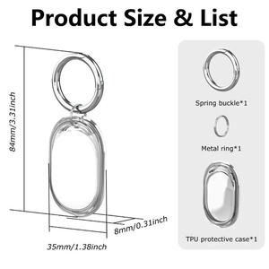 Capa Protetora para Xiaomi Tag Holder Locator, <span class=keywords><strong>Anti</strong></span>-riscos, Impermeável, Chaveiro, Capa <span class=keywords><strong>Anti</strong></span>-perda para Smarttag - Product Image 2