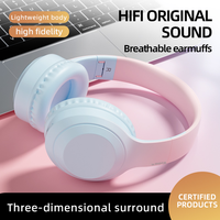 Headset suara Surround, headphone pabrik asli, headphone Bluetooth nirkabel dapat dilipat